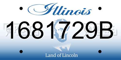 1681729B Illinois License Plate