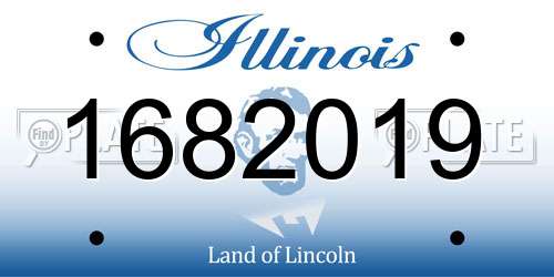 1682019 Illinois License Plate