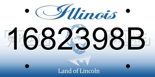 1682398B Illinois License Plate