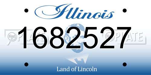 1682527 Illinois License Plate