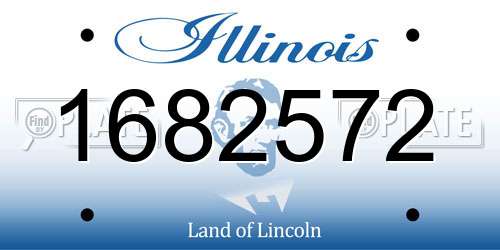 1682572 Illinois License Plate