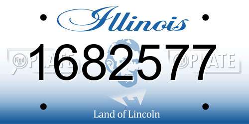1682577 Illinois License Plate