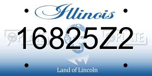 16825Z2 Illinois License Plate