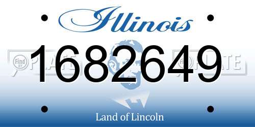 1682649 Illinois License Plate