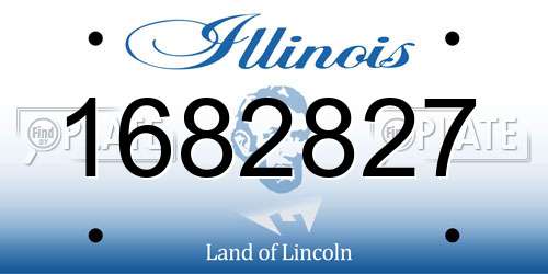 1682827 Illinois License Plate
