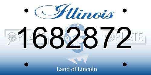1682872 Illinois License Plate
