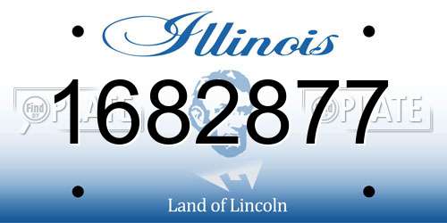 1682877 Illinois License Plate