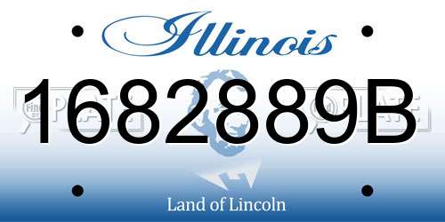 1682889B Illinois License Plate