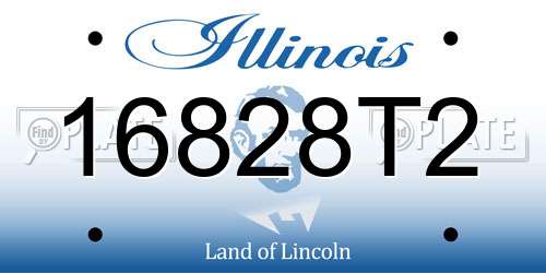 16828T2 Illinois License Plate