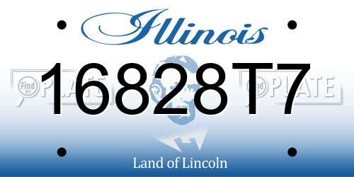 16828T7 Illinois License Plate