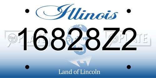 16828Z2 Illinois License Plate