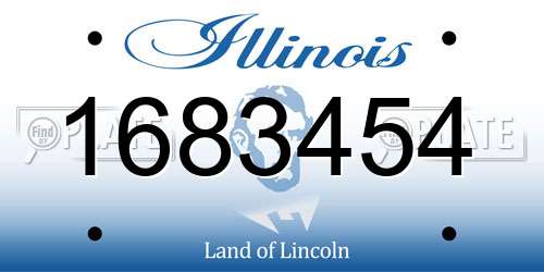 1683454 Illinois License Plate