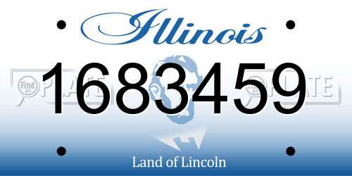 1683459 Illinois License Plate