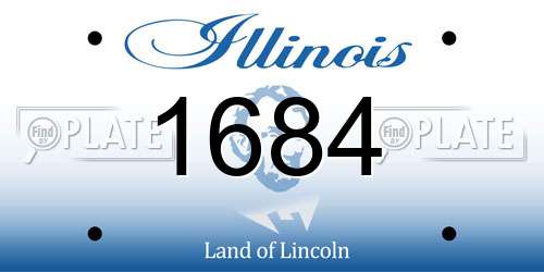 1684 Illinois License Plate