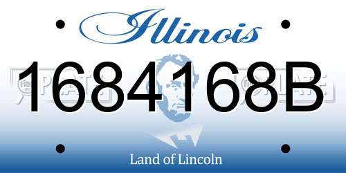 1684168B Illinois License Plate