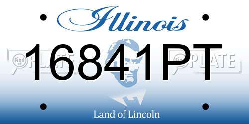 16841PT Illinois License Plate