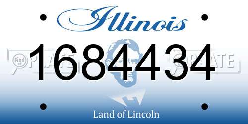 1684434 Illinois License Plate