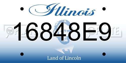 16848E9 Illinois License Plate