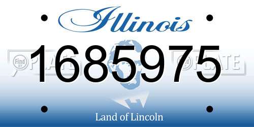1685975 Illinois License Plate