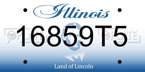 16859T5 Illinois License Plate