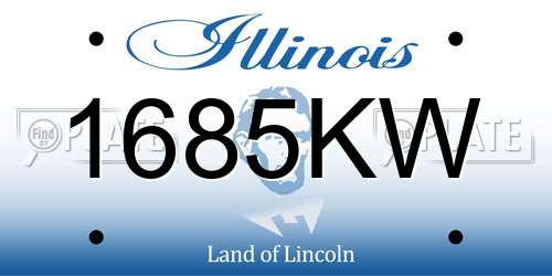 1685KW Illinois License Plate