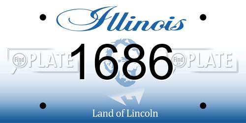 1686 Illinois License Plate