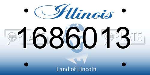 1686013 Illinois License Plate