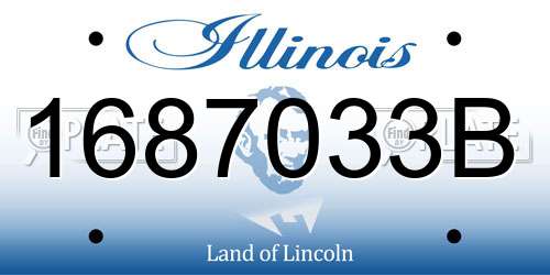 1687033B Illinois License Plate