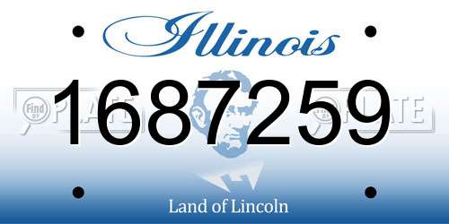 1687259 Illinois License Plate