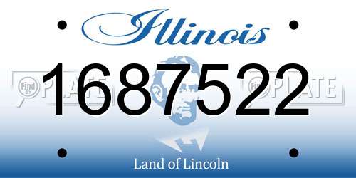 1687522 Illinois License Plate