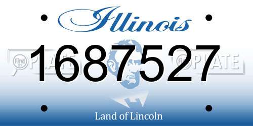 1687527 Illinois License Plate