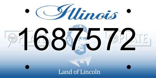 1687572 Illinois License Plate