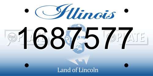 1687577 Illinois License Plate