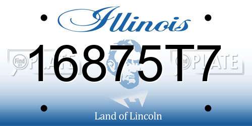16875T7 Illinois License Plate