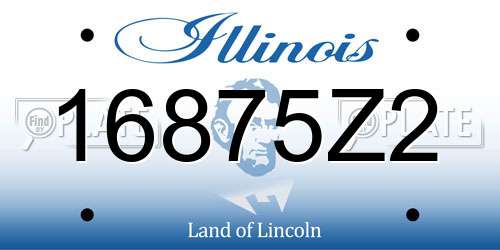16875Z2 Illinois License Plate