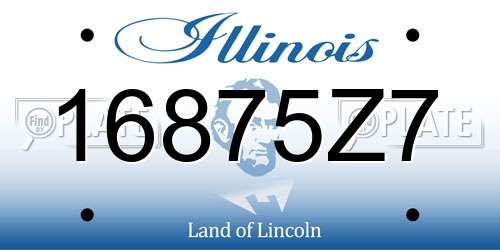 16875Z7 Illinois License Plate
