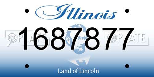 1687877 Illinois License Plate