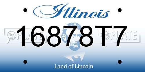 16878T7 Illinois License Plate