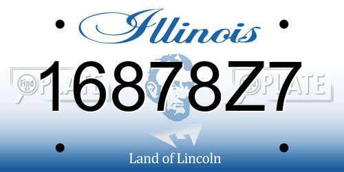 16878Z7 Illinois License Plate