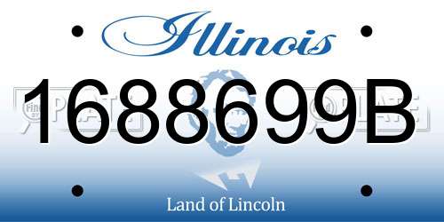 1688699B Illinois License Plate