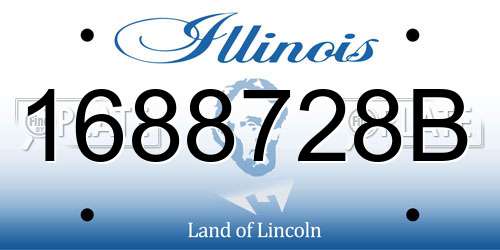 1688728B Illinois License Plate