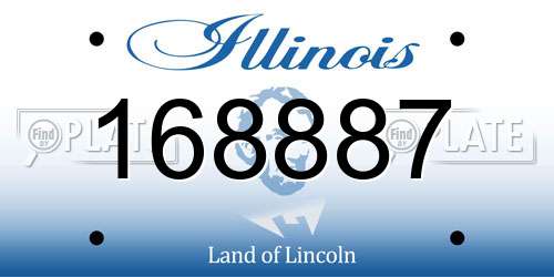 168887 Illinois License Plate
