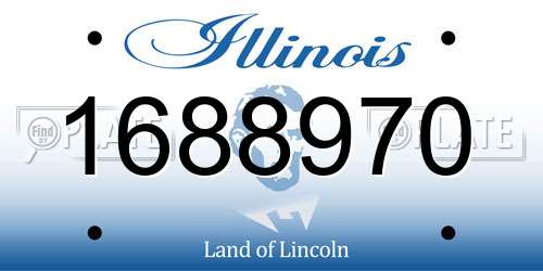 1688970 Illinois License Plate
