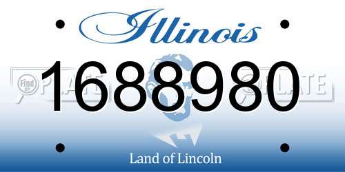1688980 Illinois License Plate