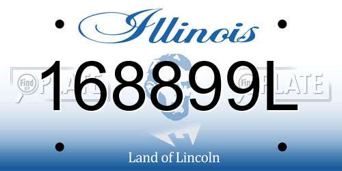 168899L Illinois License Plate