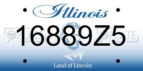 16889Z5 Illinois License Plate