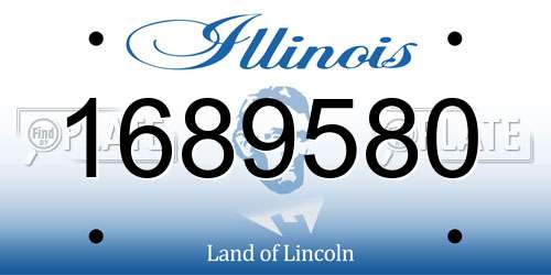 1689580 Illinois License Plate