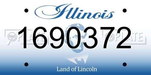 1690372 Illinois License Plate