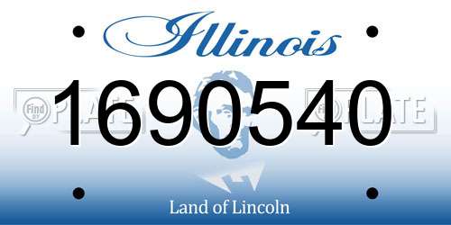 1690540 Illinois License Plate