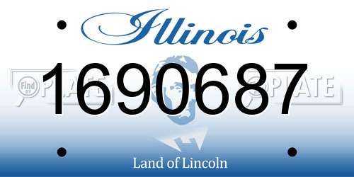 1690687 Illinois License Plate